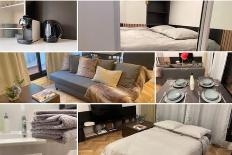 Bed, Living room, Photo of the whole room, towels