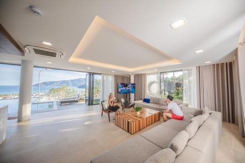 Natural landscape, Living room, Seating area, Mountain view, air conditioner
