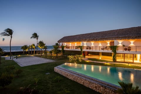 Night, Sea view, Swimming pool