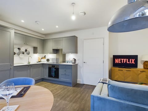 Living room, kitchen