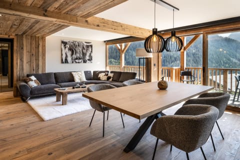 Natural landscape, Living room, Dining area, Mountain view