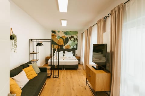 Bed, TV and multimedia, Living room, Photo of the whole room, Bedroom