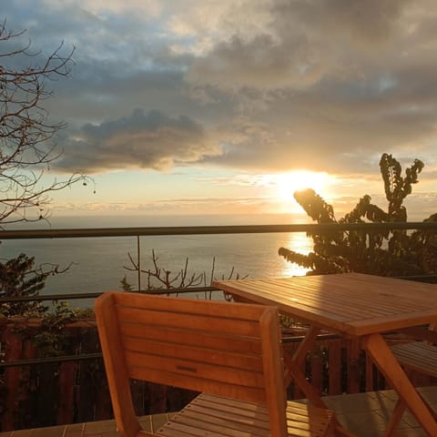 Natural landscape, Balcony/Terrace, Sea view, Sunset