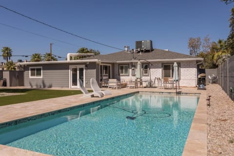 Property building, Patio, Swimming pool