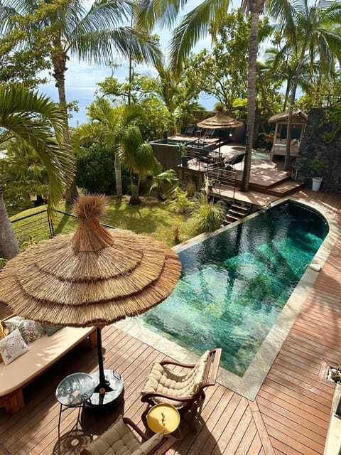 Patio, Day, Garden, Garden view, Pool view, Sea view, Swimming pool, sunbed