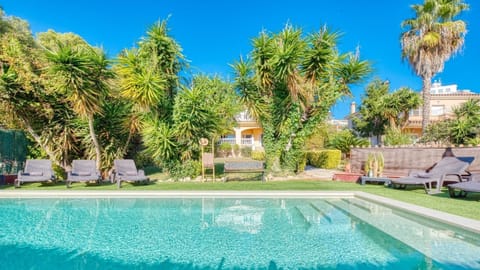 Property building, Living room, Swimming pool
