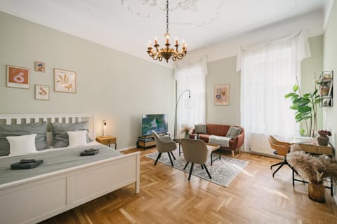 Bed, Living room, Bedroom