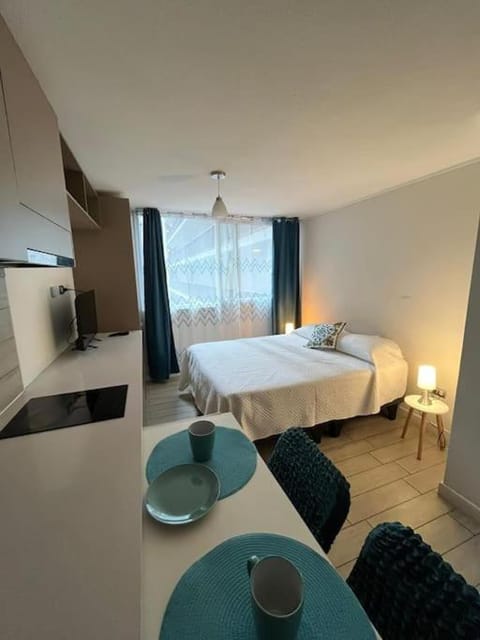 Bed, Coffee/tea facilities, Kitchen or kitchenette, Photo of the whole room, Bedroom