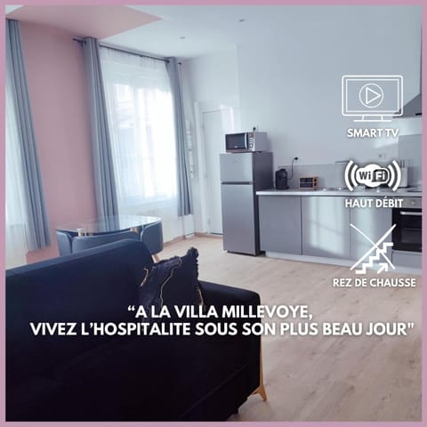 Living room, kitchen