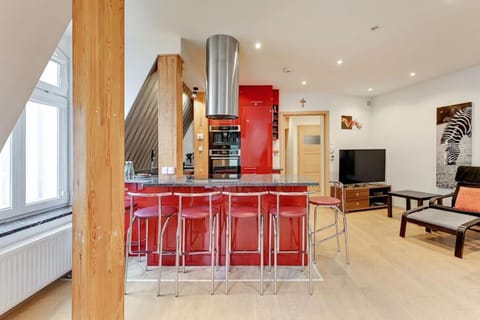 TV and multimedia, Kitchen or kitchenette, Living room, Photo of the whole room, Decorative detail, Seating area, Area and facilities