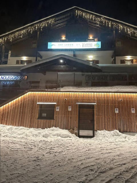 Property building, Night, Winter