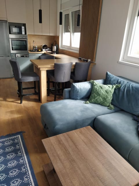 Kitchen or kitchenette, Living room, Seating area, Dining area, minibar, pet friendly, stove