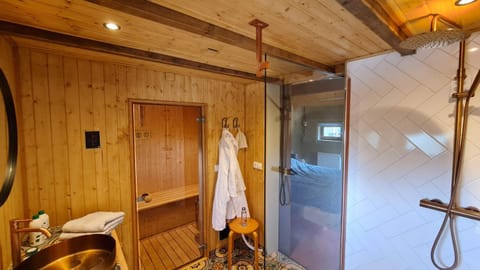 Shower, Sauna, Bathroom, towels