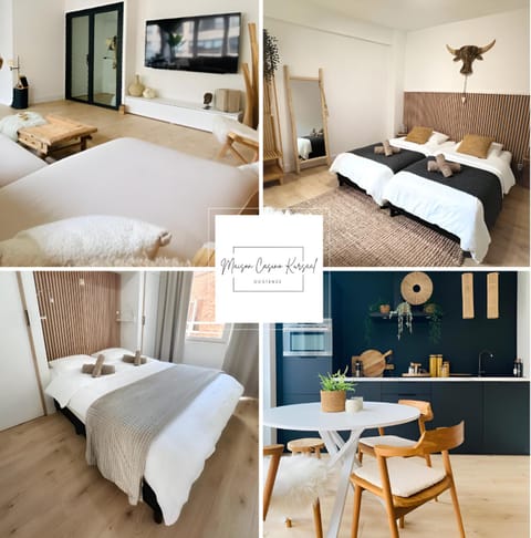 Bed, TV and multimedia, Kitchen or kitchenette, Living room, Photo of the whole room, Seating area, Bedroom, towels