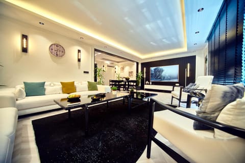 TV and multimedia, Living room, Photo of the whole room, Seating area, Dining area