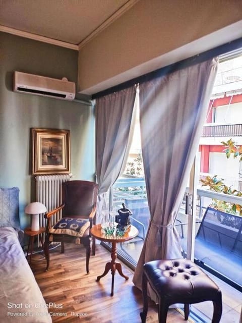 View (from property/room), Balcony/Terrace, Living room, air conditioner