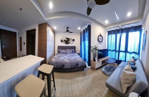 Bed, Living room, Decorative detail, Seating area, Bedroom, furniture, air conditioner, air conditioner