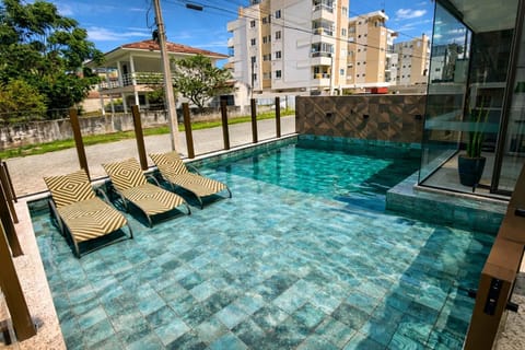 Patio, Pool view, Swimming pool, sunbed