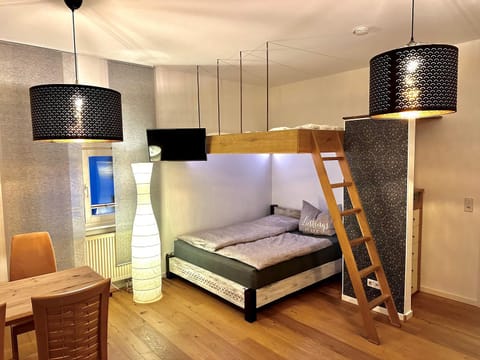 Bed, Living room, Bedroom