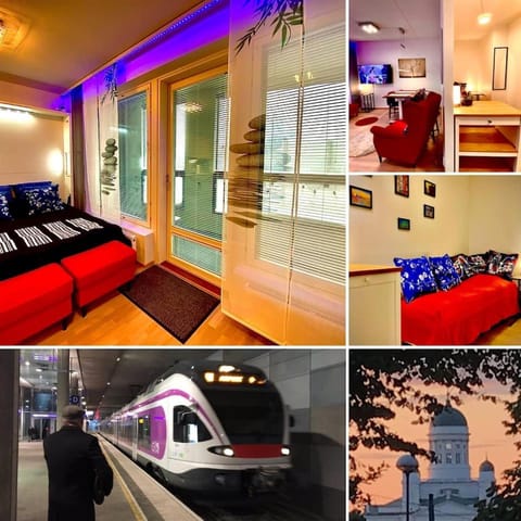 To LuxStudio SAVUsuite From Helsinki Airport 6 min, to City 27min, FreeParking in Kivistö Apartment in Uusimaa