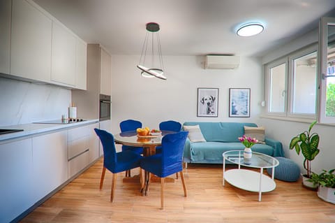 Kitchen or kitchenette, Living room, Dining area, air conditioner