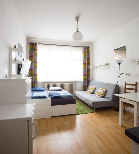 Bed, Living room, Photo of the whole room, Seating area, Bedroom