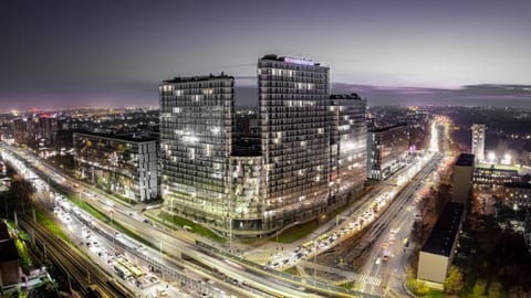 Property building, Night, Bird's eye view, Street view, Location