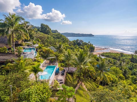 Property building, Natural landscape, Beach, Mountain view, Pool view, Sea view, Swimming pool, sunbed