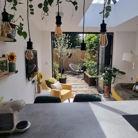 Living room, Seating area, Garden view