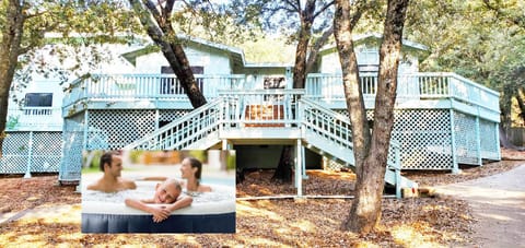 Property building, Day, People, View (from property/room), Balcony/Terrace, Garden view, group of guests