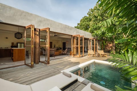 Property building, Patio, Natural landscape, Garden, Garden view, Pool view, Swimming pool