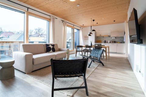 TV and multimedia, Kitchen or kitchenette, Living room, Seating area, Dining area