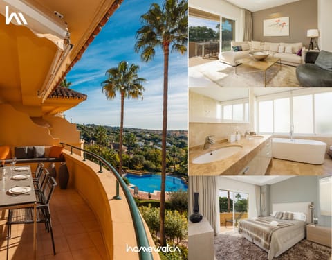 Patio, Day, View (from property/room), Balcony/Terrace, Living room, Seating area, Dining area, Pool view, Swimming pool