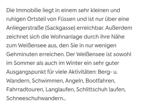 Ferienwohnung am Weissensee mit Pool,Sauna Apartment in Fussen