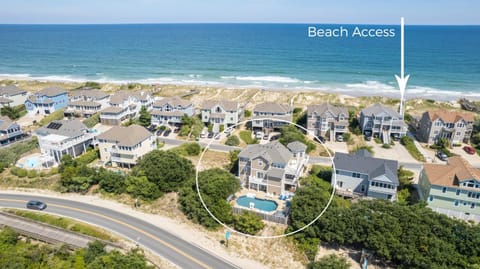 Semi-Oceanfront, 7 BRs, Priv Pool, Close to Beach, Rec Rm, VOH5, Royal Palms House in Corolla