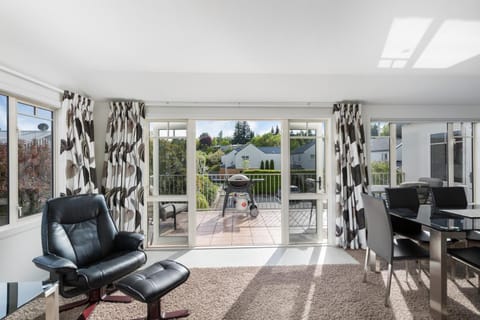 Living room, Seating area, Garden view