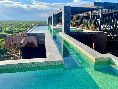 Day, Natural landscape, View (from property/room), Balcony/Terrace, Pool view, Swimming pool