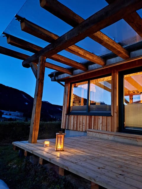 Property building, Night, View (from property/room), Balcony/Terrace, Balcony/Terrace, Mountain view