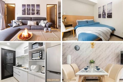 Kitchen or kitchenette, Living room, Dining area, Bedroom