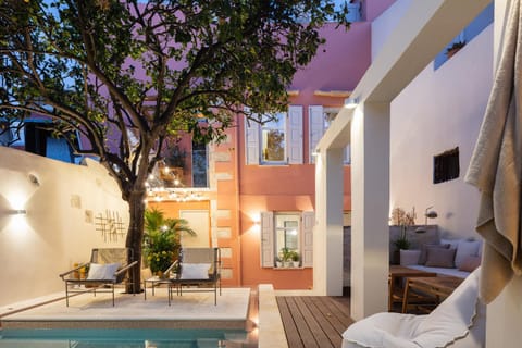 Night, Seating area, Autumn, Pool view, Swimming pool