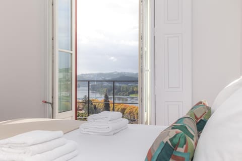 Bed, Natural landscape, View (from property/room), Bedroom
