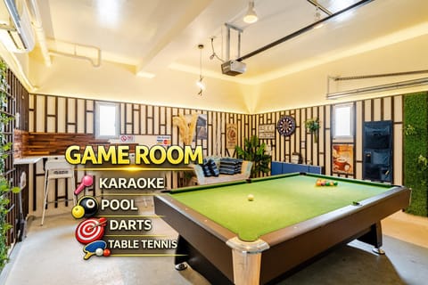 Billiard, Darts, Game Room, Karaoke, Table tennis