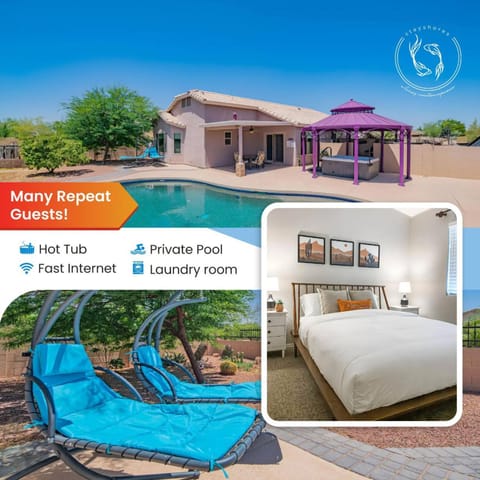 Chic Villa - Pool, hot Tub, hammock, king Bed, wi-fi Apartment in Casa Grande