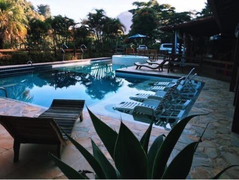 Garden view, Pool view, Swimming pool, sunbed