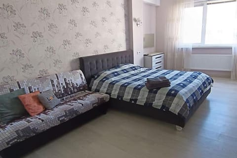 Bed, Living room, Photo of the whole room, Seating area, Bedroom