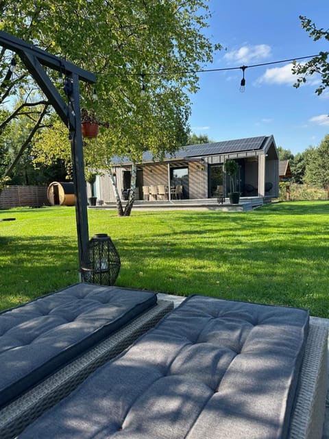 Property building, Natural landscape, Garden, Seating area