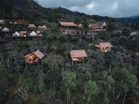 Property building, Natural landscape, Bird's eye view, Mountain view