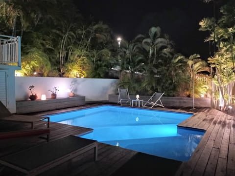 Night, Swimming pool