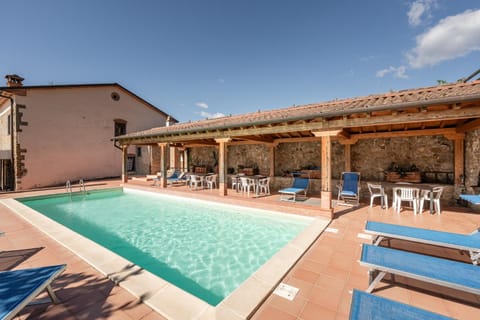 Property building, Living room, Swimming pool