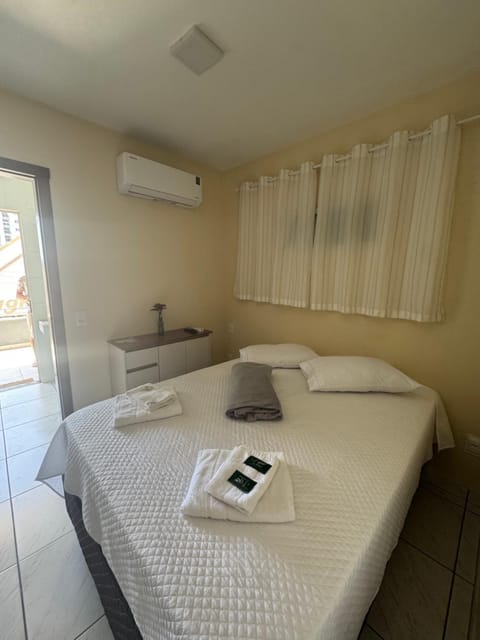 Bed, Photo of the whole room, Bedroom, towels, air conditioner